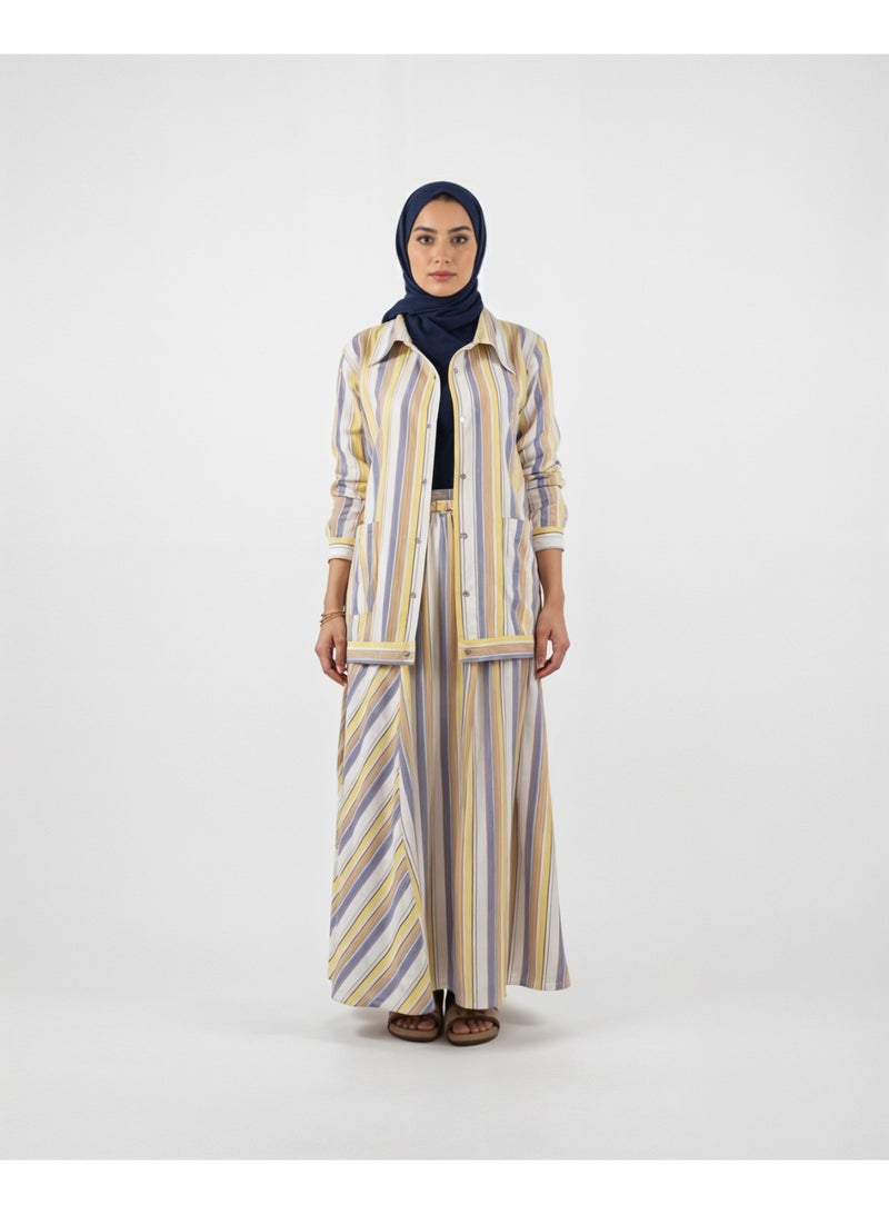 Striped Skirt Set